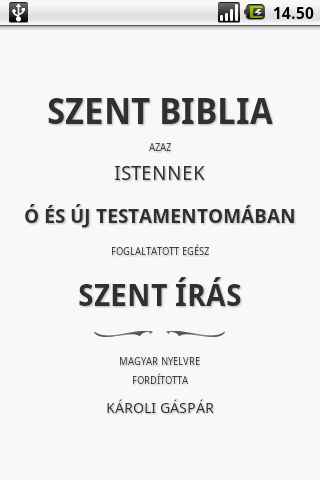 Szent Biblia (Hungarian Bible) screenshot